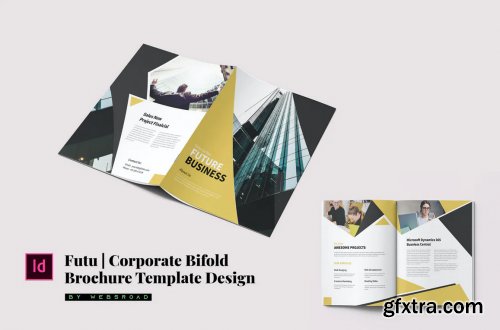 Futu | Corporate Bifold Brochure Template Design