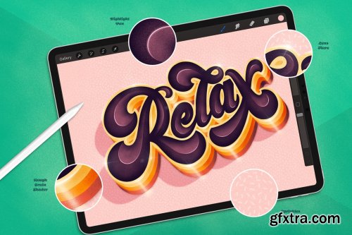 CreativeMarket - 3D Letters Toolkit for Procreate 4904895