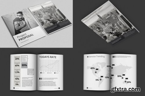 CreativeMarket - Black And White Proposal Project 4604833