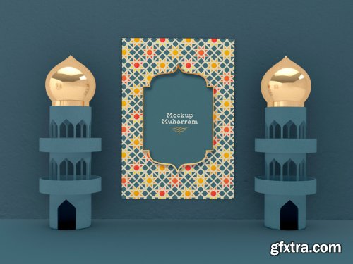 Poster with Islamic Muharram Mockup 