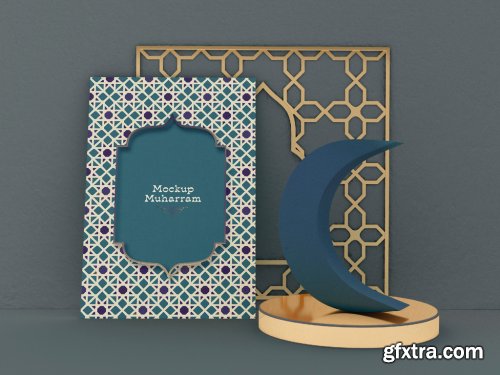 Poster with Islamic Muharram Mockup 