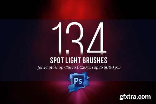 CreativeMarket - 134 Spotlight Brushes for Photoshop 4445949