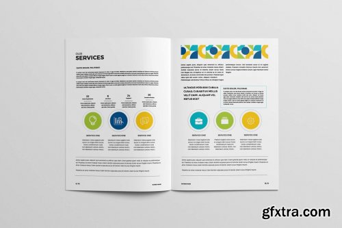 CreativeMarket - Modern Colorful Brochure 4473267