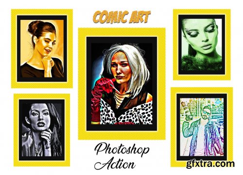 CreativeMarket - Comic Art Photoshop Action 4512416