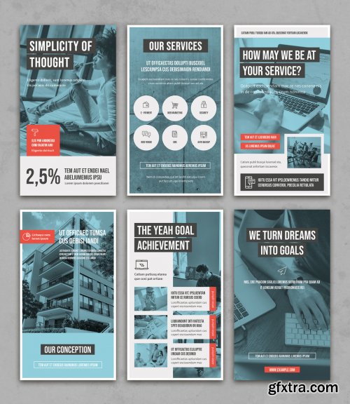 Pale Blue and Gray Social Media Story Layouts 358375042