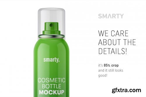 CreativeMarket - Glossy cosmetic bottle mockup 4835066