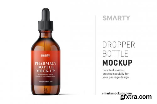 CreativeMarket - Amber dropper bottle mockup 150ml 4835056