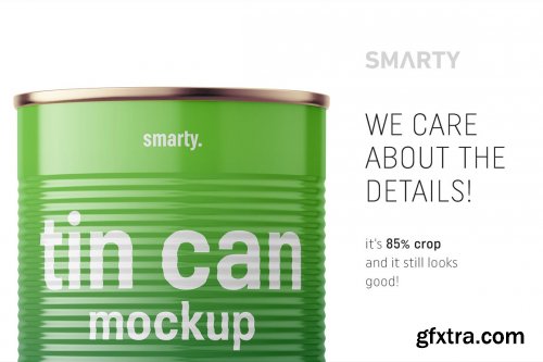 CreativeMarket - Glossy tin can mockup 425 ml 4834132