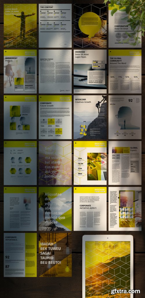 Modern Yellow Digital Business Brochure Layout 358644032