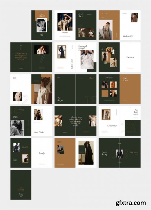 CreativeMarket - CLAURE Fashion Editorial Catalog 4195545