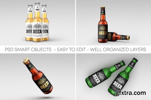 CreativeMarket - Beer Bottle Mockup Set 4615774