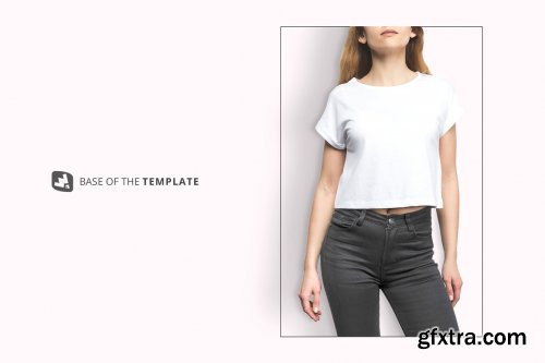 CreativeMarket - Female Crop Top Tshirt Mockup 4579900