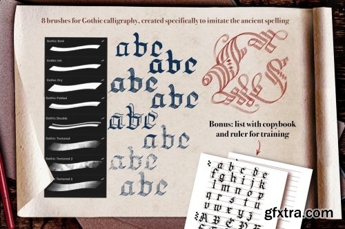 CreativeMarket - Medieval Manuscript Creator Kit 4674206