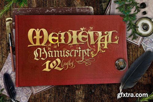 CreativeMarket - Medieval Manuscript Creator Kit 4674206