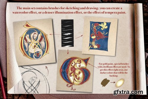 CreativeMarket - Medieval Manuscript Creator Kit 4674206