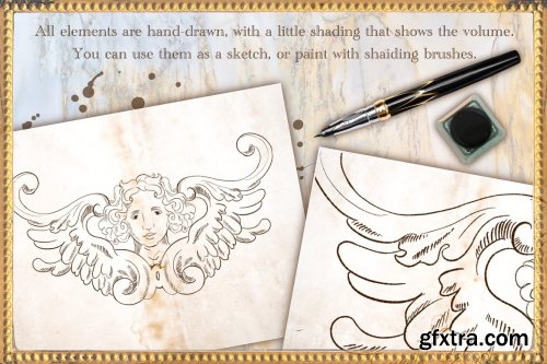 CreativeMarket - Baroque Lettering Creator Kit 4185029