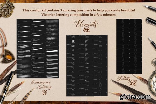 CreativeMarket - Victorian Lettering Creator Kit 4788869