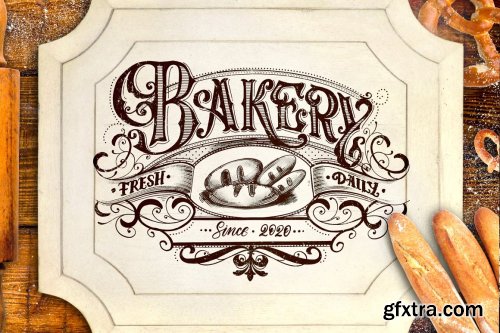 CreativeMarket - Victorian Lettering Creator Kit 4788869