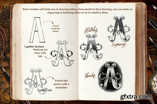 CreativeMarket - Victorian Lettering Creator Kit 4788869