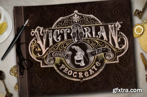 CreativeMarket - Victorian Lettering Creator Kit 4788869