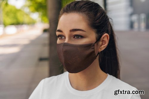 CreativeMarket - Face Mask MockUp Lifestyle 5010903