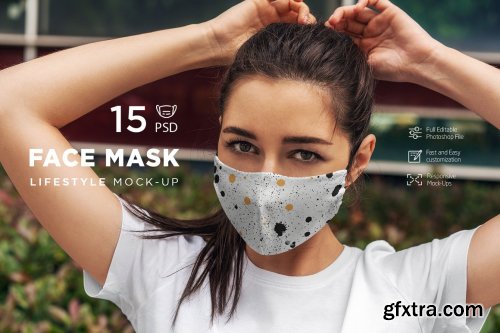 CreativeMarket - Face Mask MockUp Lifestyle 5010903