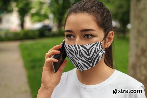 CreativeMarket - Face Mask MockUp Lifestyle 5010903