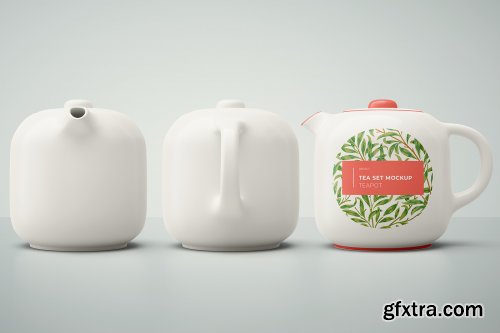 Tea set mockup