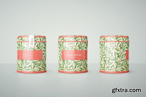 Tea set mockup