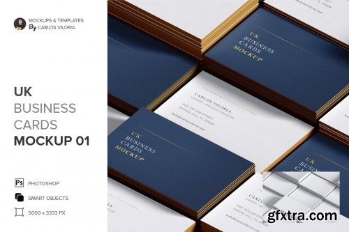 CreativeMarket - UK Business Cards Mockup 01 5124050