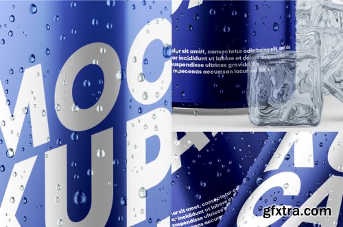 Glossy Metallic Can Mockup Set