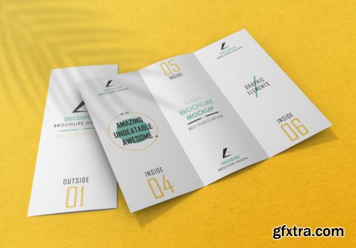 Tri fold brochure mockup