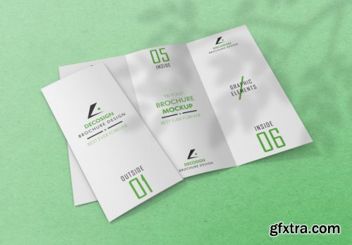 Tri fold brochure mockup