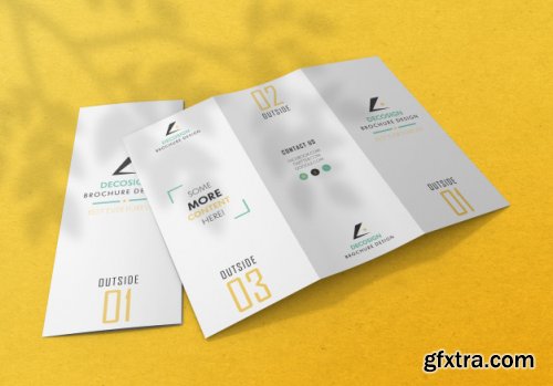 Tri fold brochure mockup