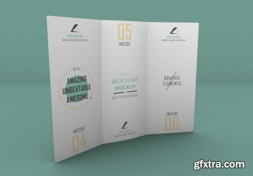 Tri fold brochure mockup