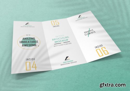 Tri fold brochure mockup