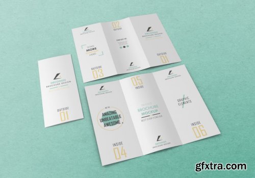 Tri fold brochure mockup