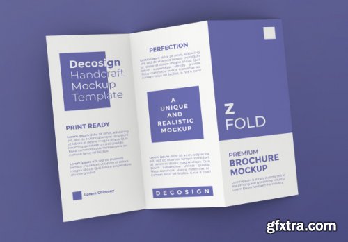 Z fold brochure mockup