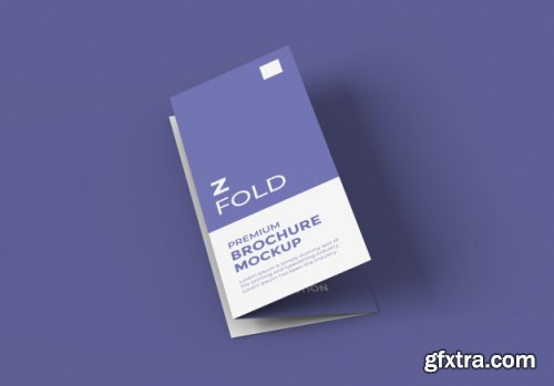 Z fold brochure mockup