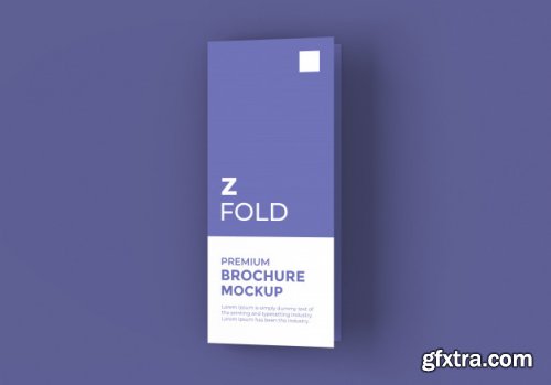 Z fold brochure mockup