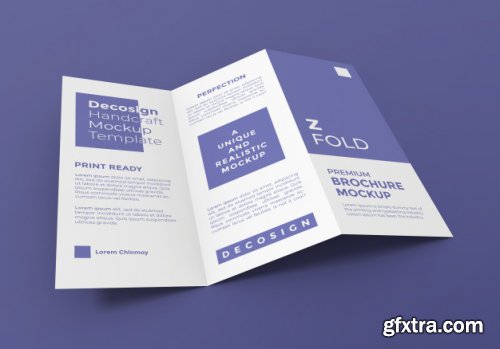 Z fold brochure mockup