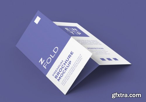 Z fold brochure mockup