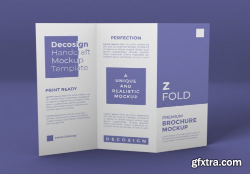 Z fold brochure mockup