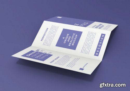 Z fold brochure mockup