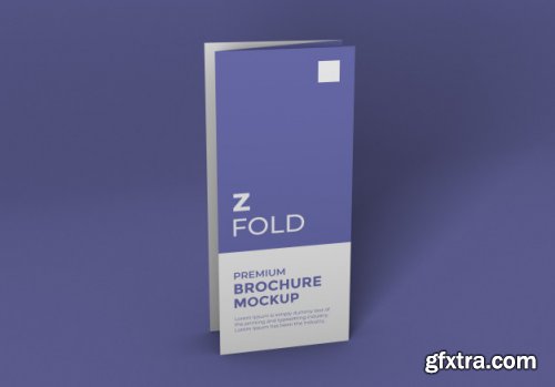 Z fold brochure mockup