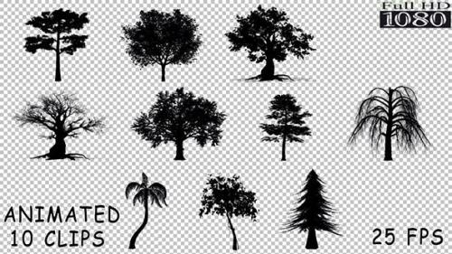 Videohive - Silhouette Trees Pack