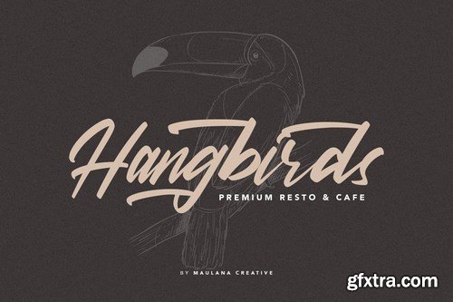 Viesta Brush Script Vintage Handmade Font Typeface