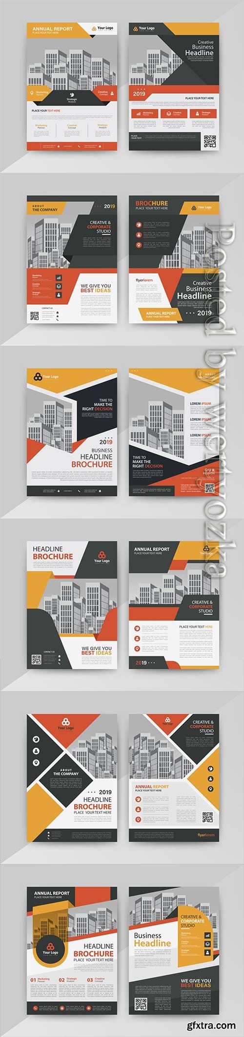 Business vector template for brochure, annual report, magazine