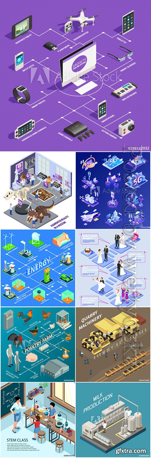 Flat isometric vector 3D concept illustration