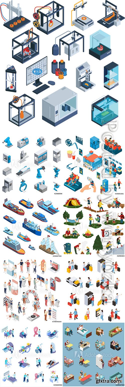 Flat isometric vector 3D concept illustration